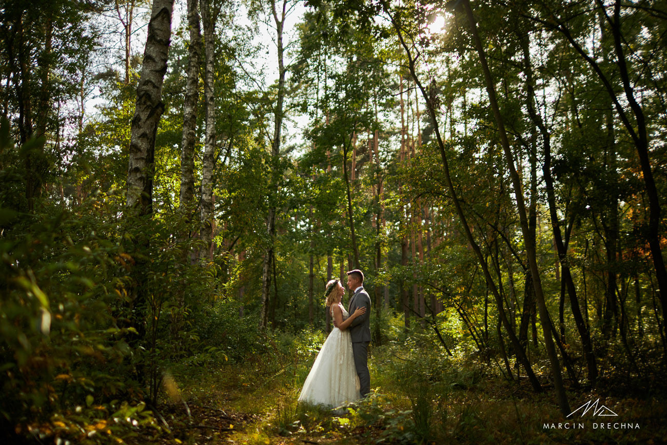 sesja ślubna w lesie łódzkie