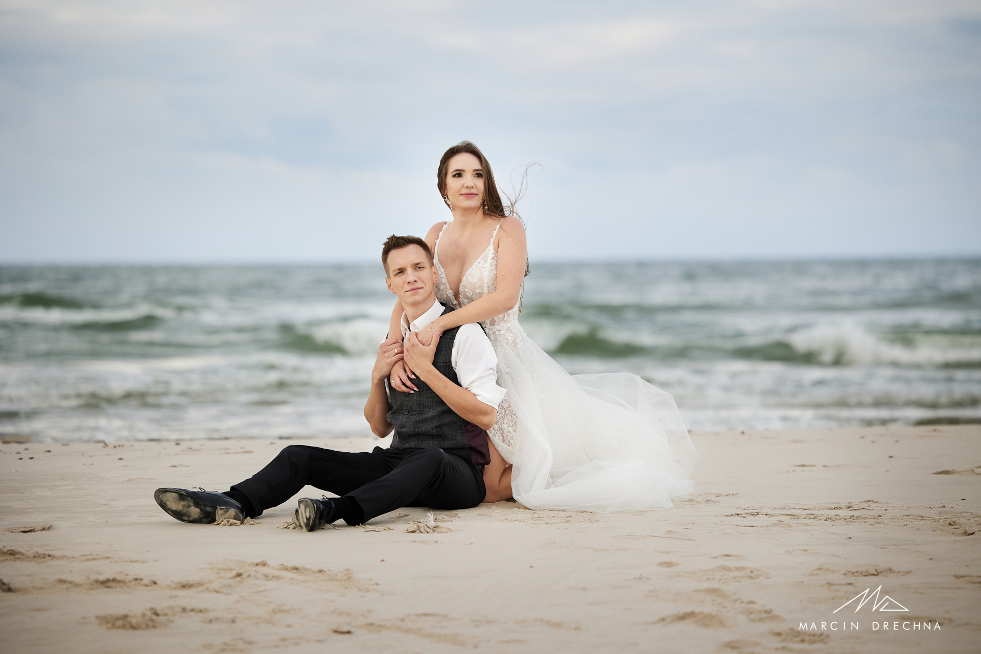 Morze bałtyckie sesja ślubna